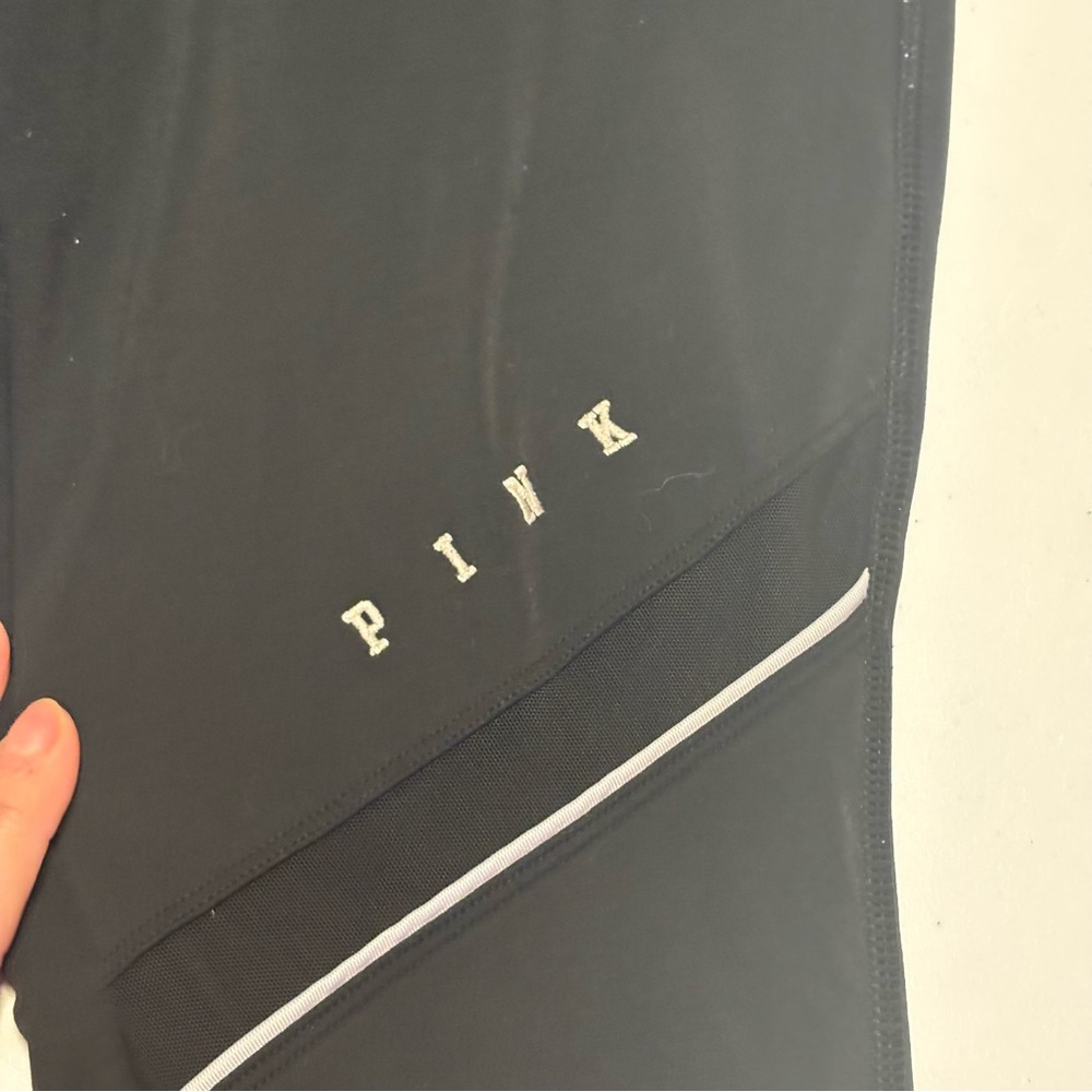 PINK Victoria's Secret Women’s Black Leggings with Stripes - Picture 5 of 13